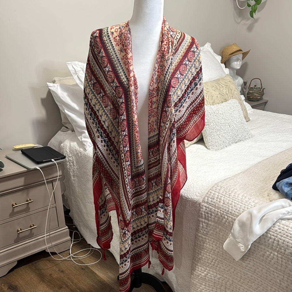 Bohemian Multicolor Kimono Shawl